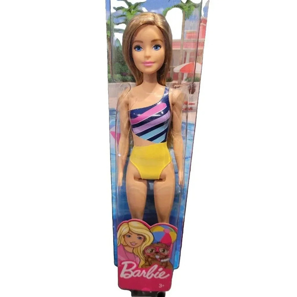 Barbie Water Play Wearing Swimsuit 11" Doll with Light Brown Hair - Brand New - Picture 2 of 6